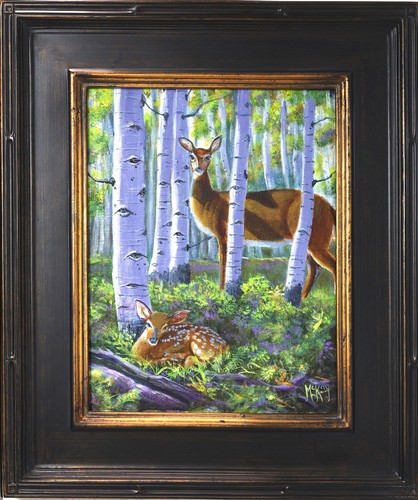 Click to view detail for Fawn In Aspen 14x11 $750